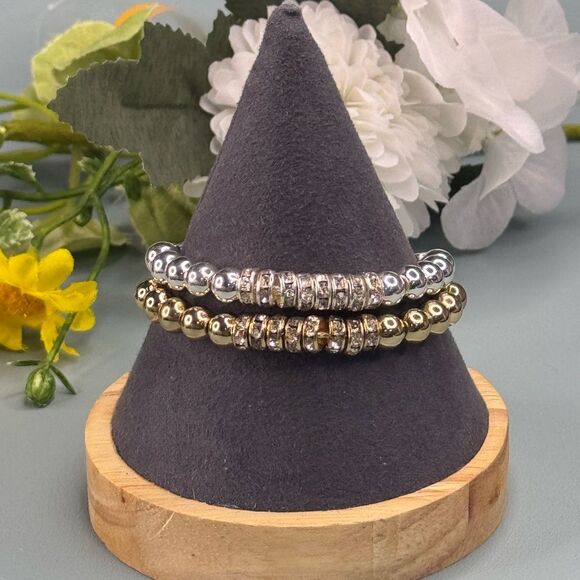 Gold Crystal Bolo Bracelet with Adjustable Chain NWOT - Picture 6 of 6